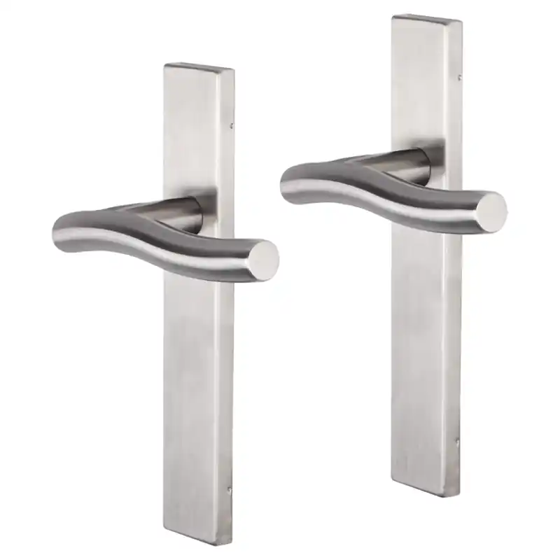 Impresso Chester deurkruk op schild rechthoekig 226x41x10mm RVS geborsteld Exclusieve Aanbieding