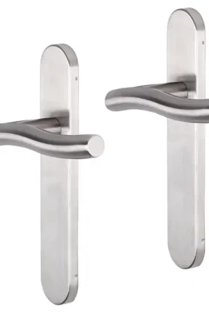 Dagaanbieding Impresso Chester deurkruk op schild afgerond 225x41x10mm RVS geborsteld