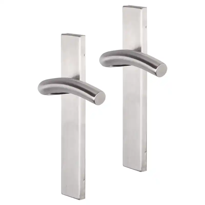 Impresso Conway deurkruk op schild rechthoekig 226x41x10mm RVS geborsteld Exclusieve Aanbieding