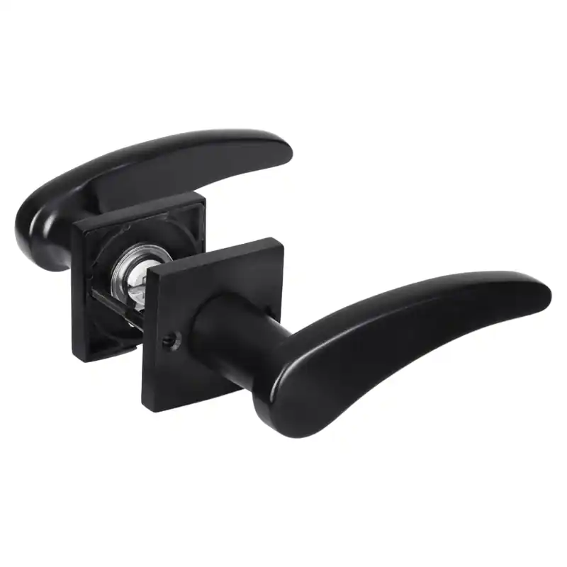 Laatste Versie Impresso Phily deurkruk op rozet met schroeven 53x53x9mm Zwart