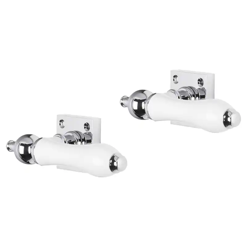 Veilige Betaling Impresso Brisbane deurkruk op rozet met schroeven 53x53x9mm Chroom