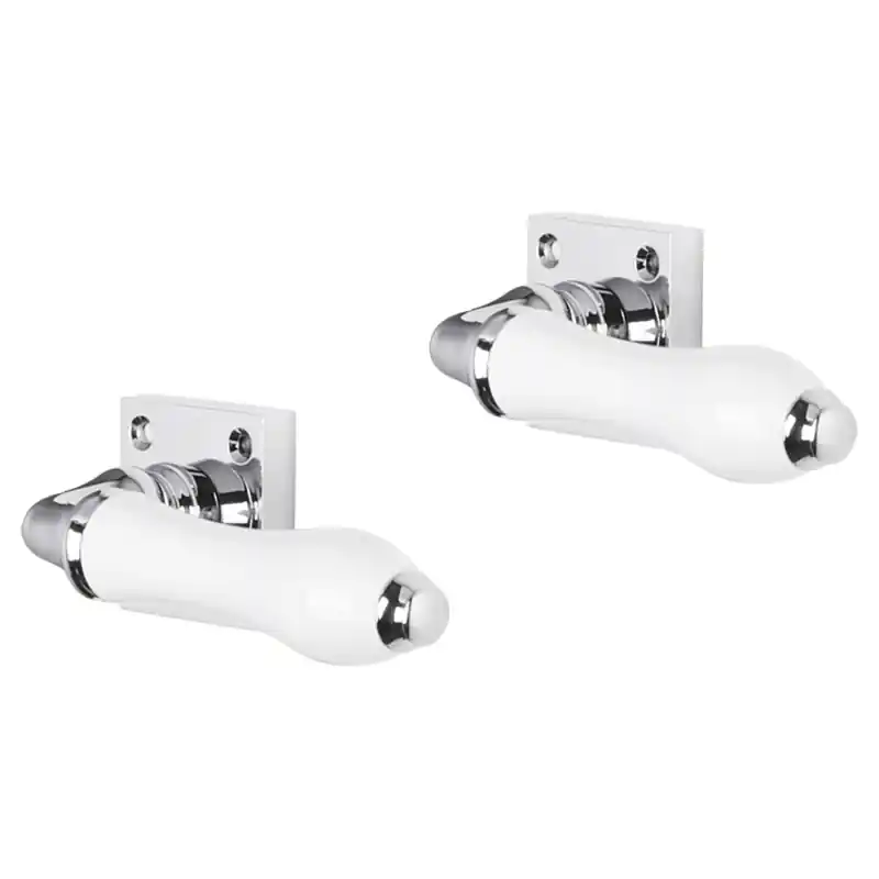 Premium Impresso Perth deurkruk op rozet met schroeven 53x53x9mm Chroom
