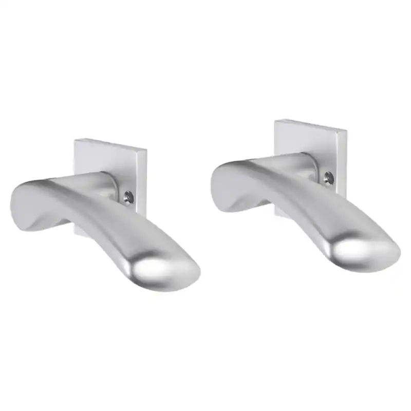 Voordeelprijs Impresso Oxford deurkruk op rozet met schroeven 53x53x9mm Aluminium
