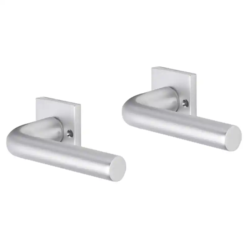 Uitverkoop Impresso Bolton deurkruk op rozet met schroeven 53x53x9mm Aluminium