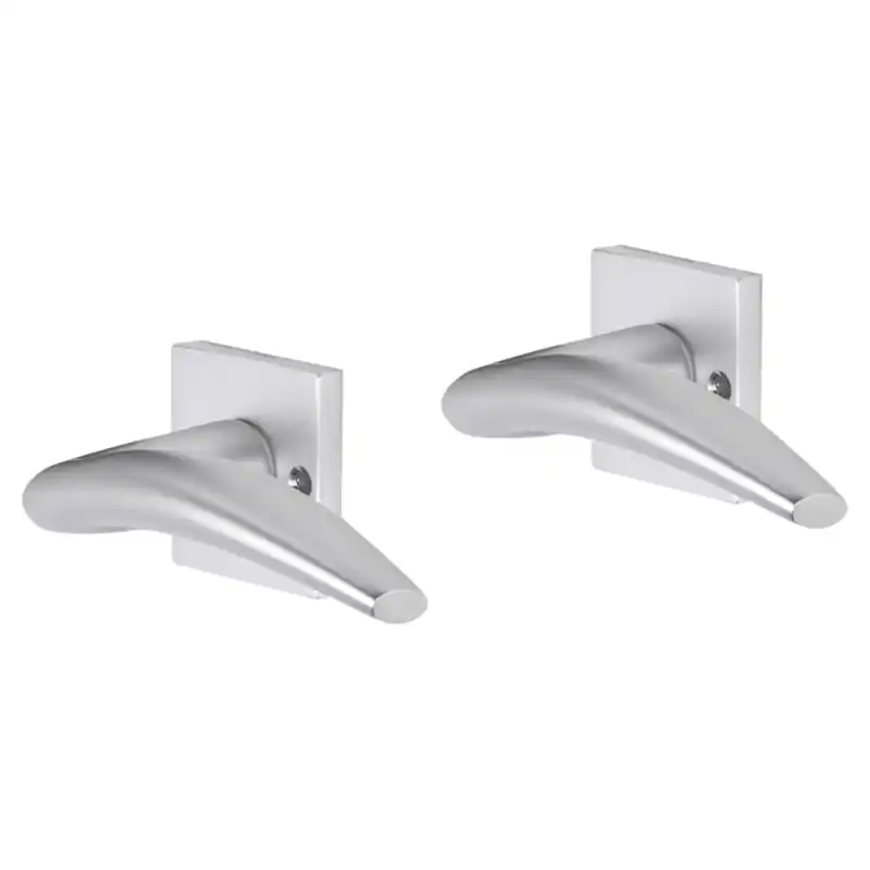 Impresso Windsor deurkruk op rozet met schroeven 53x53x9mm Aluminium Premium