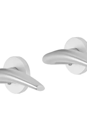 Weekendaanbieding Impresso Windsor deurkruk op rozet 53x9mm Aluminium