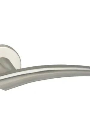 Express Levering Impresso Boston deurkruk op rozet 53x9mm RVS geborsteld