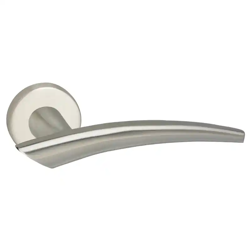Express Levering Impresso Boston deurkruk op rozet 53x9mm RVS geborsteld