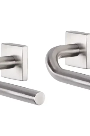 Bestel Nu Impresso Newport deurkruk op rozet 53x53x9mm RVS geborsteld