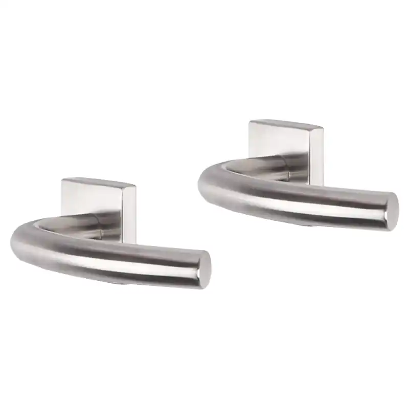 Impresso Preston deurkruk op rozet 53x53x9mm RVS geborsteld Betrouwbaar