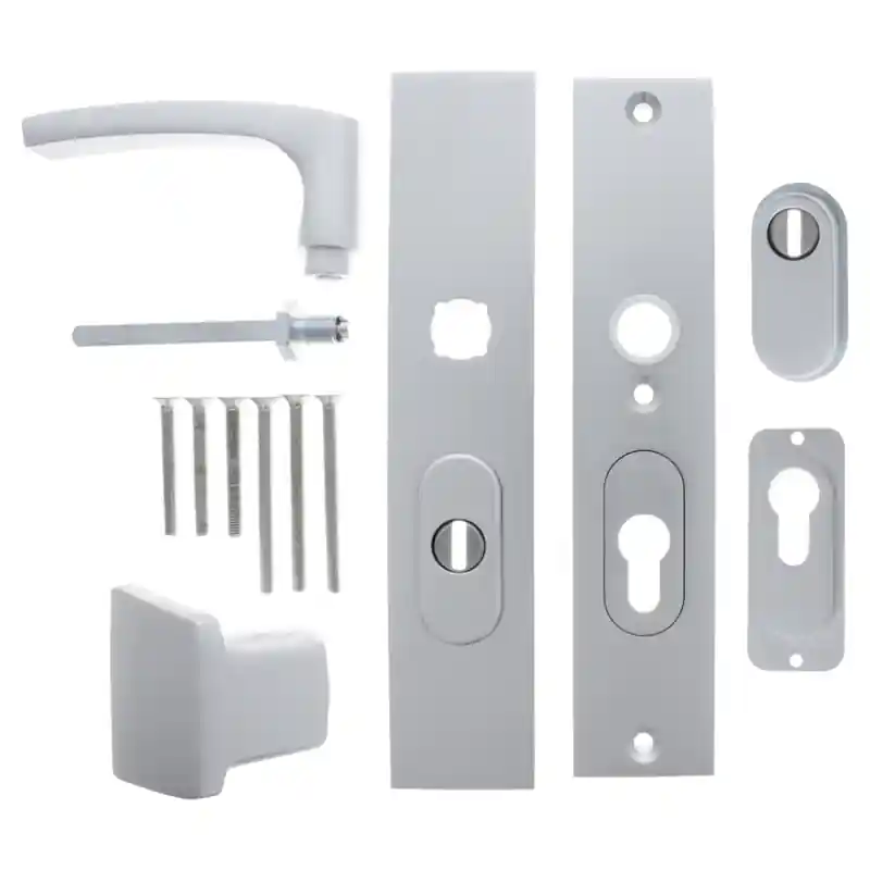 Starx deurkruk op langschild SKG*** met kerntrekbeveiliging 245x50mm PC55/72 Aluminium F1 Gereduceerde Prijs