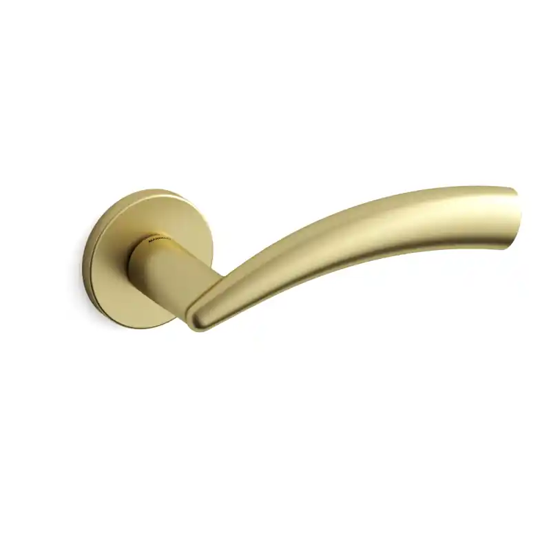Deurkruk op rozet Nadir 0771 satinmessing 51x6mm Actieprijs