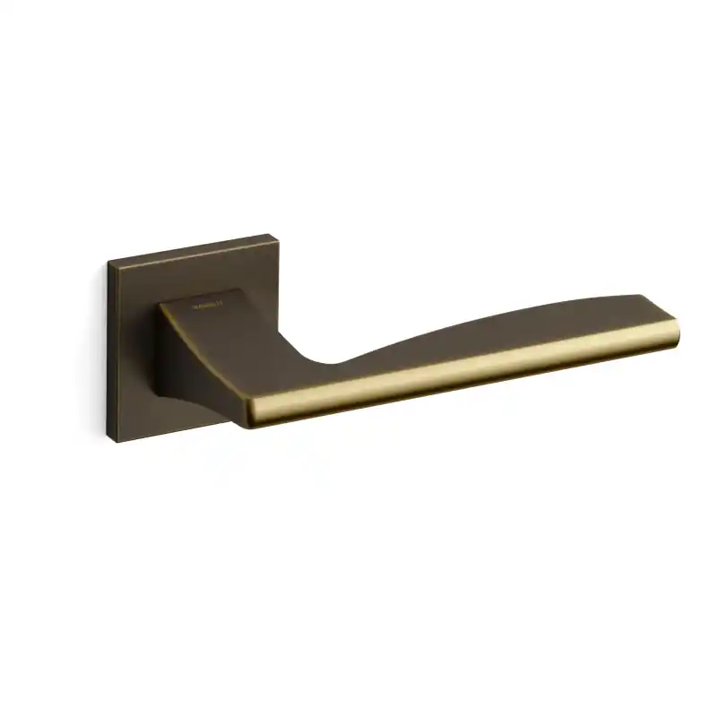 Premium Deurkruk op rozet Link 1031 mat brons 50x50mm