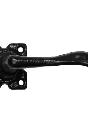 Deurkruk op rozet KP0879 smeedijzer zwart Premium