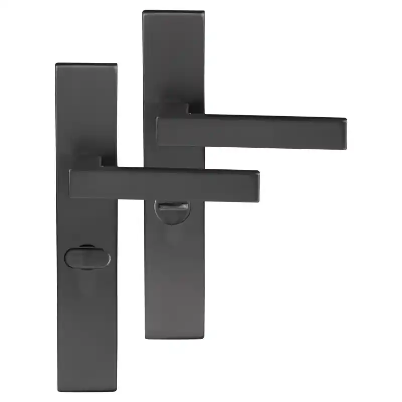 Differnz Tilburg deurkruk op schild rechthoekig 225x41x10mm WC63/8 mm Gun metal Aanbieding