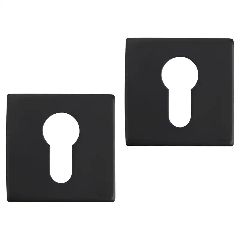 Differnz Cilinderrozet vierkant 52x10mm Zwart Betrouwbaar