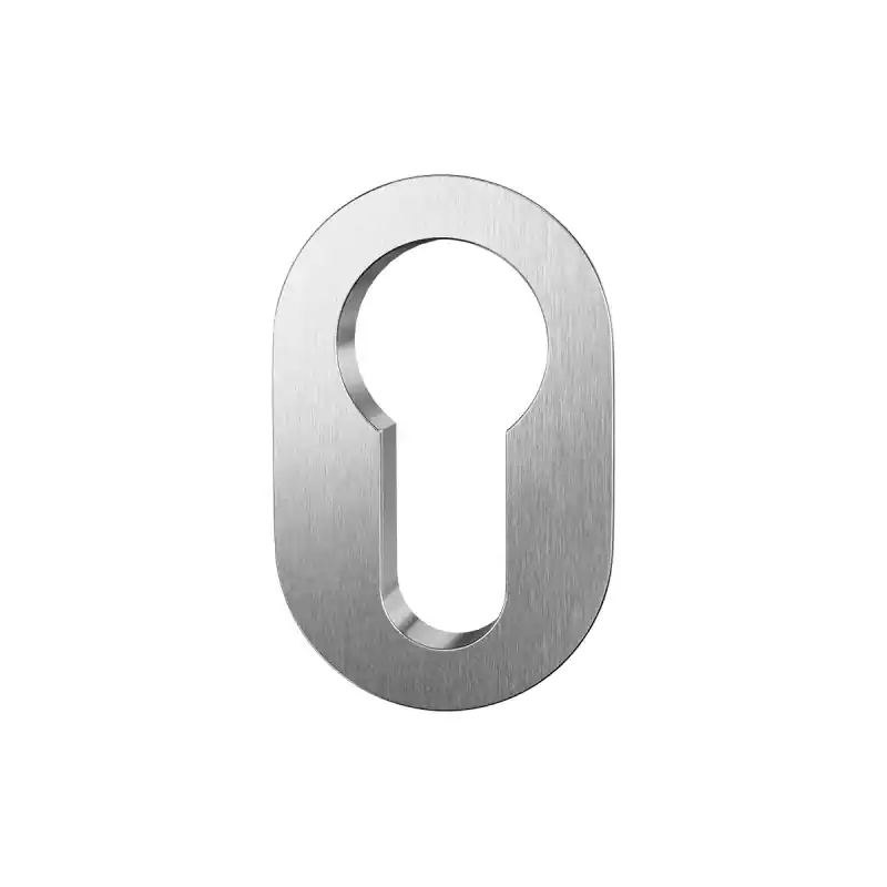 Hoge Kwaliteit GPF1140.09 Minimalistische cilinderrozet ovaal 42x28x1,5mm RVS geborsteld