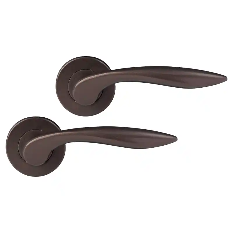 Flitsaanbieding Differnz Groningen deurkruk op rozet rond 53x10mm Brons