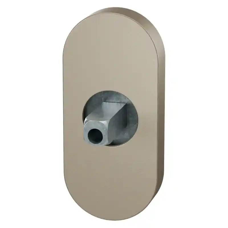 Favoriet GPF1104.A4.0400 ovaal rozet 70x32x10mm Champagne blend met vastgelaste knopvastzetter