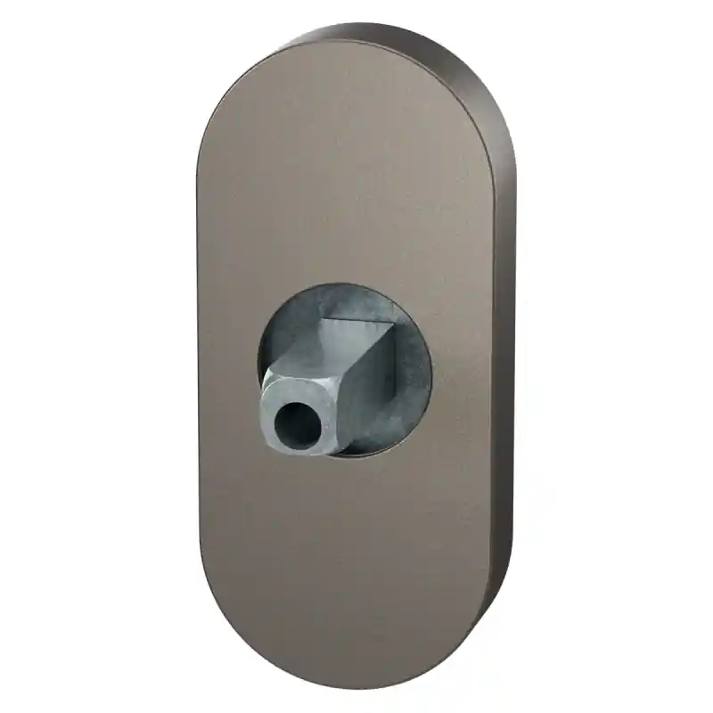 Finale Uitverkoop GPF1104.A3.0400 ovaal rozet 70x32x10mm Mocca blend met vastgelaste knopvastzetter