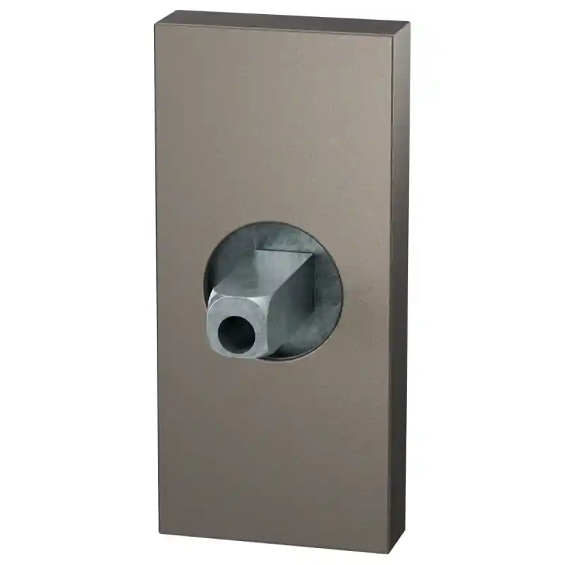 GPF1101.A3.0400 rechthoekig rozet 70x32x10mm Mocca blend met vastgelaste knopvastzetter Actieprijs