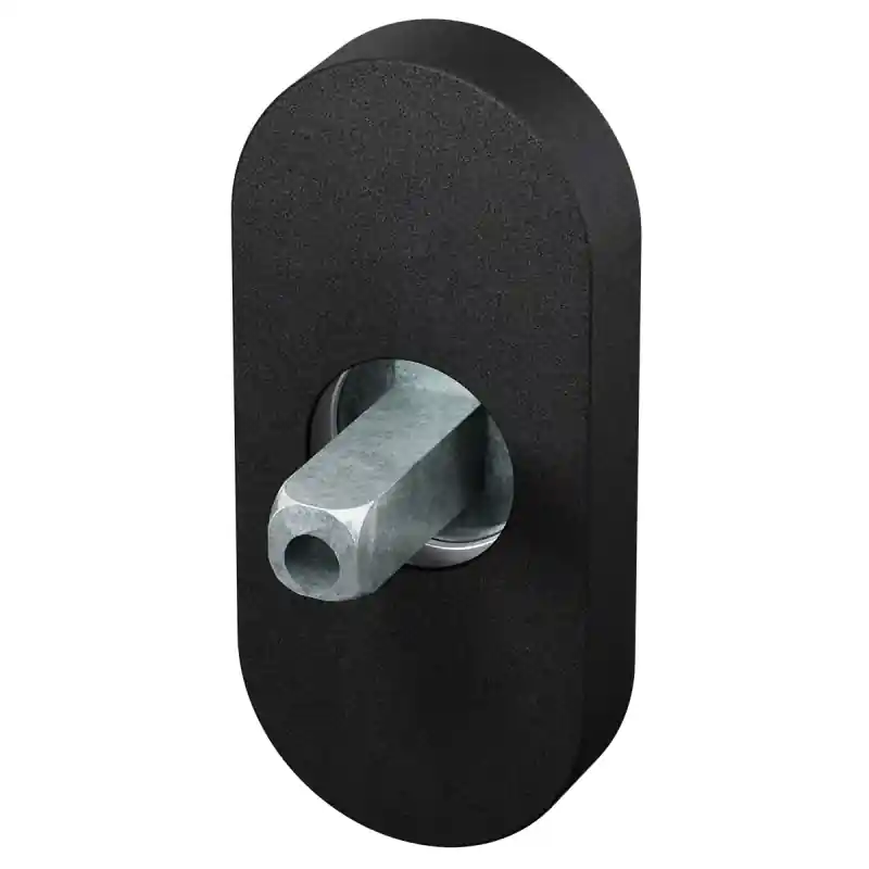 GPF1104.61.0400 ovaal rozet 70x32x10mm zwart met vastgelaste knopvastzetter Must-Have