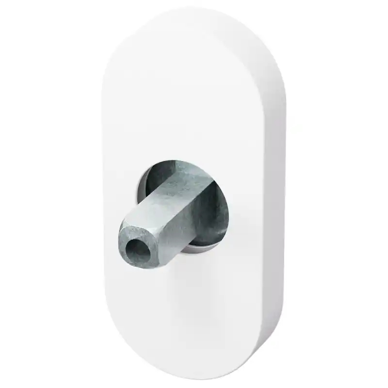 GPF1104.62.0400 ovaal rozet 70x32x10mm wit met vastgelaste knopvastzetter Exclusieve Aanbieding