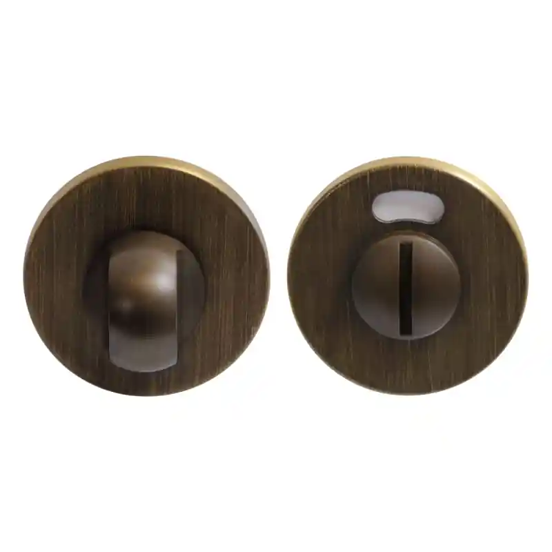 Weekendaanbieding 911/114RFV-RW toiletgarnituur met rood/wit indicator mat brons