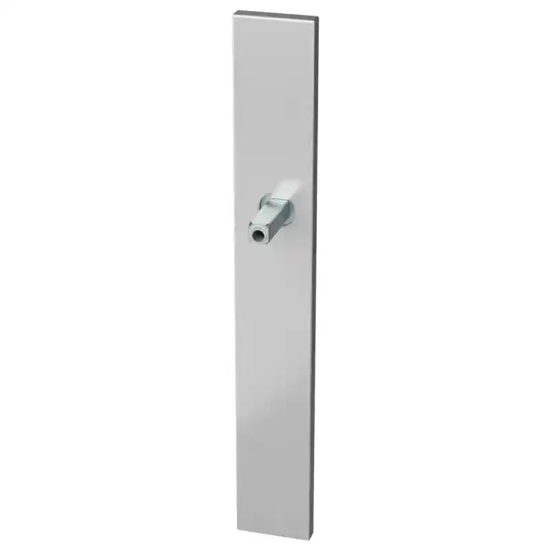 GPF1100.75 langschild XL rechthoekig RVS geborsteld met vastgelaste knopvastzetter Direct Verzonden