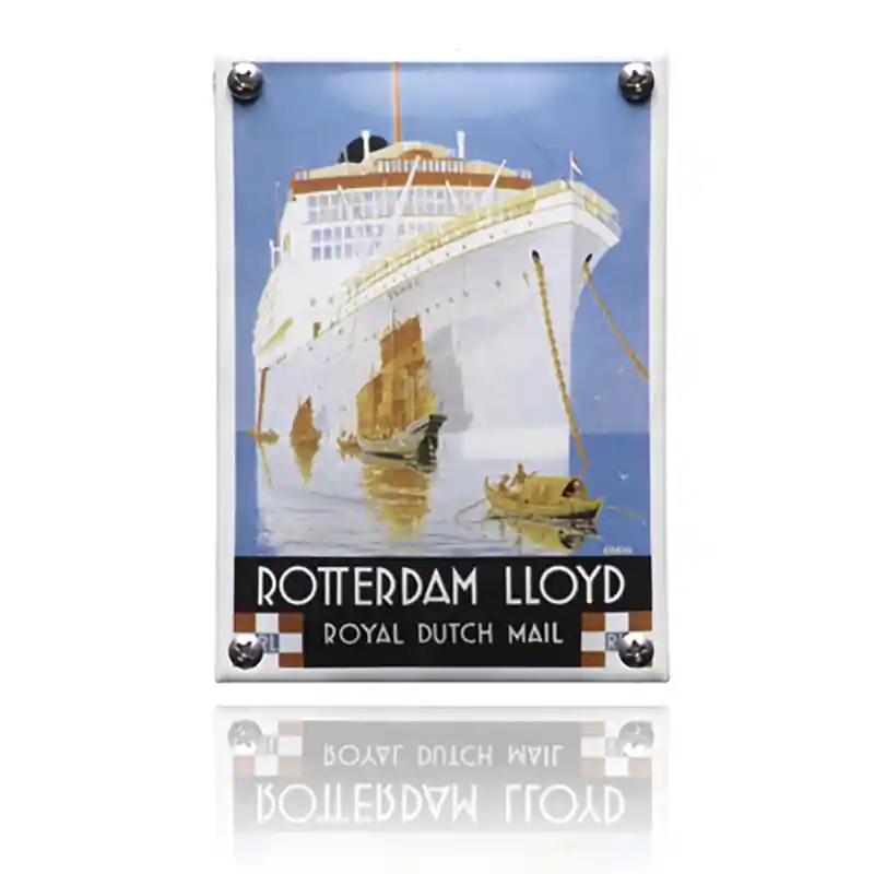 Lage Kosten NK-49-RL emaille reclamebord ‘Rotterdam Lloyd‘