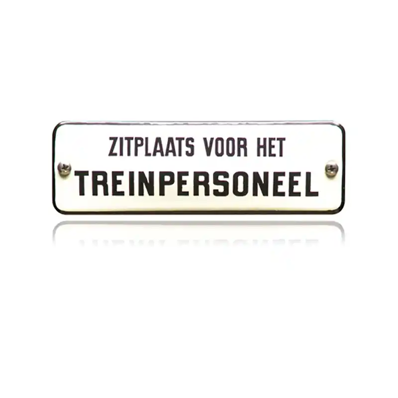 TR-20 emaille trein en tram bord ‘Zitplaats voor het Trein‘ Beste Prijs
