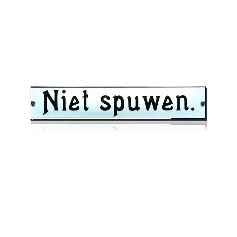 TR-23 emaille trein en tram bord ‘Niet spuwen‘ Favoriet