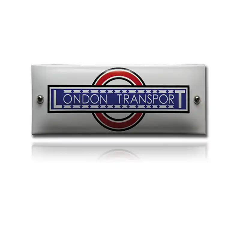 Voordeelprijs TR-32 emaille trein en tram bord ‘London transport‘