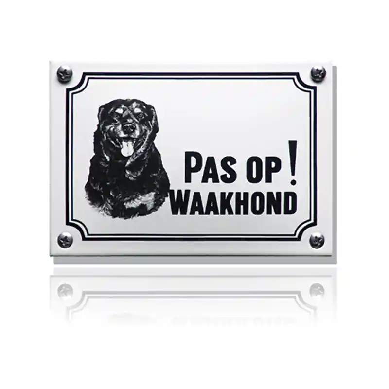 Korting WHK-09 emaille waakhondbord ‘Rottweiler‘