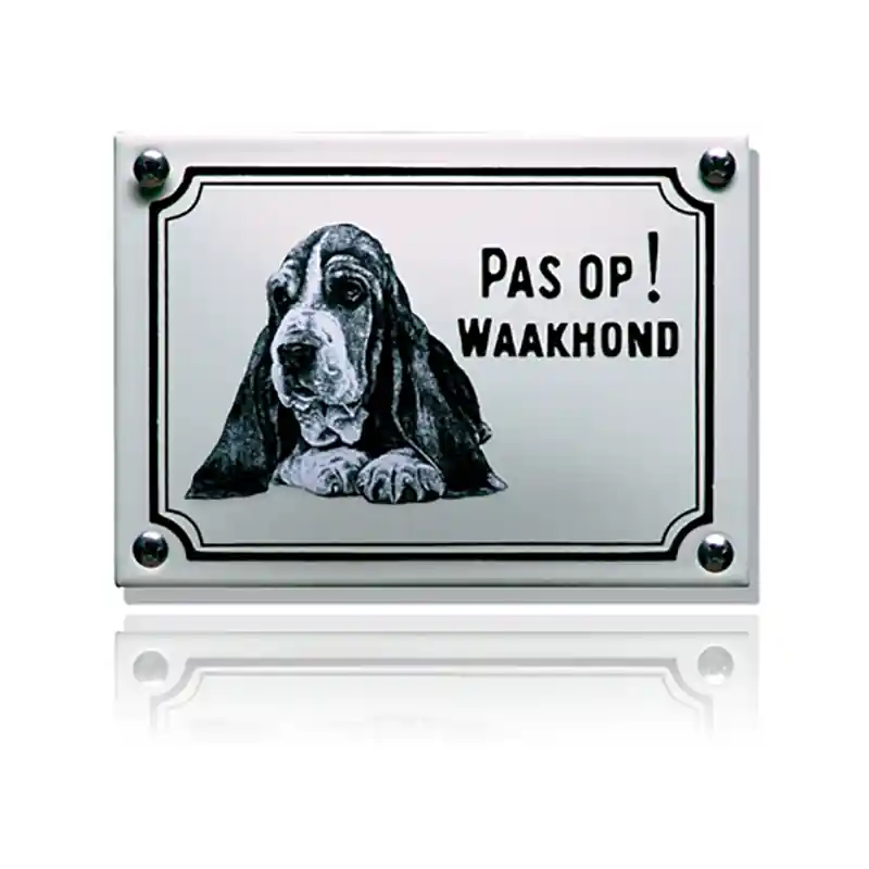 Gratis Retour WHK-06 emaille waakhondbord ‘Hushpuppy‘