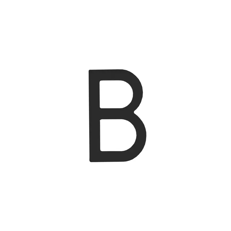 Speciale Aanbieding Intersteel Huisletter B, 100 mm zwart
