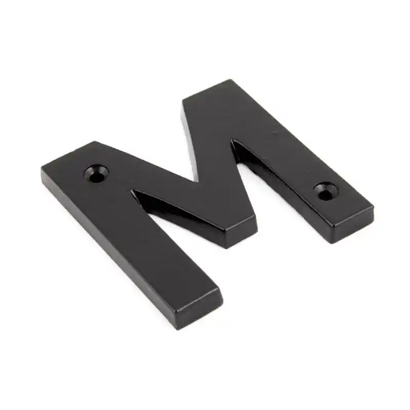 Lage Prijs Wardlo letter M/ 78mm smeedijzer zwart