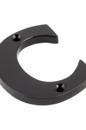 Exclusieve Aanbieding Wardlo letter C/ 78mm smeedijzer zwart