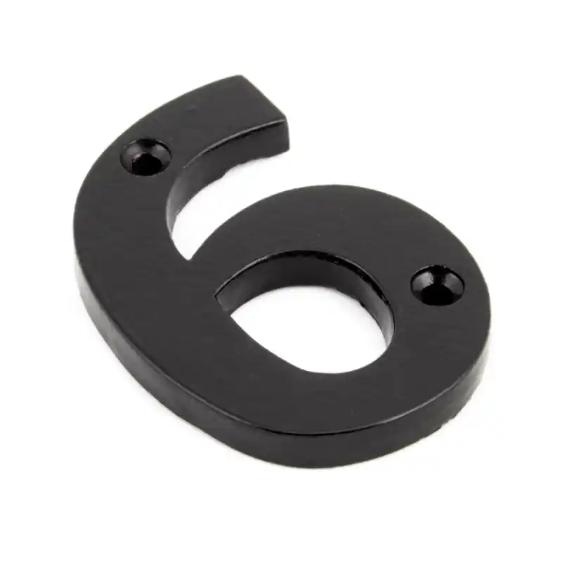 Laatste Versie Wardlo huisnummer 6/ 78mm smeedijzer zwart