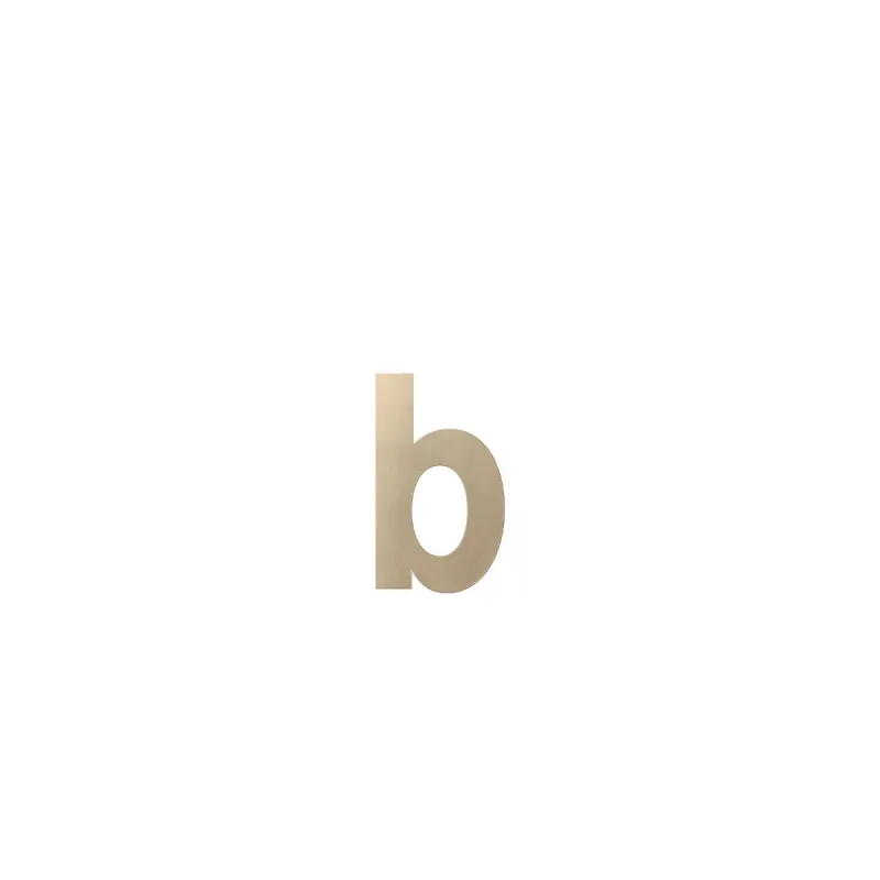 Huisnummer toevoeging letter ‘b‘ Champagne blend, 156 mm Veilige Betaling