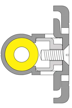 Ivana 3810A-N/HSP inbouw sluitlijst voor dubbele deuren, 2315 mm Direct Verzonden