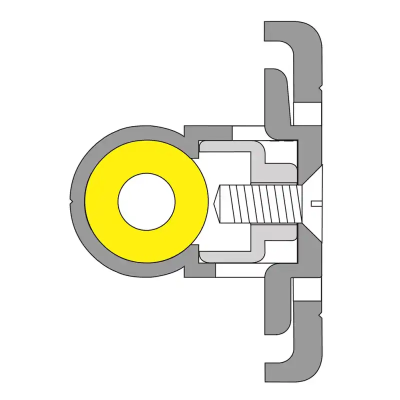 Ivana 3810A-N/HSP inbouw sluitlijst voor dubbele deuren, 2315 mm Direct Verzonden