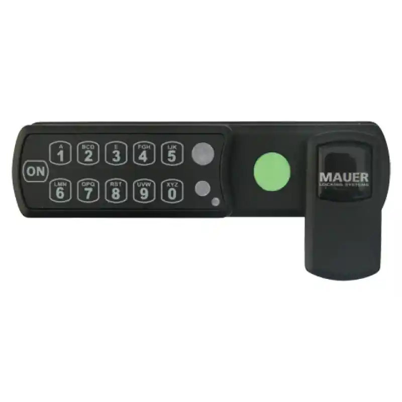 Mauer ELLcam® Classic lockerslot horizontale montage links zwart, wisselende gebruikers Veilige Betaling