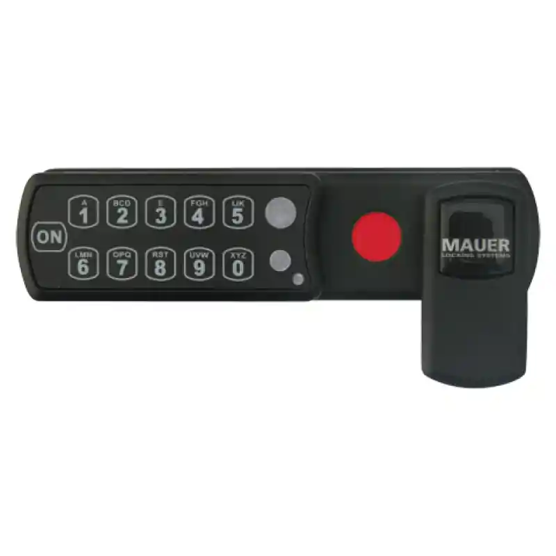 Mauer ESLcam® Classic lockerslot horizontale montage links zwart, maximaal 5 vaste gebruikers Express Levering