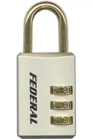 Goedkoop Federal 364 cijfercombinatie hangslot, zilver