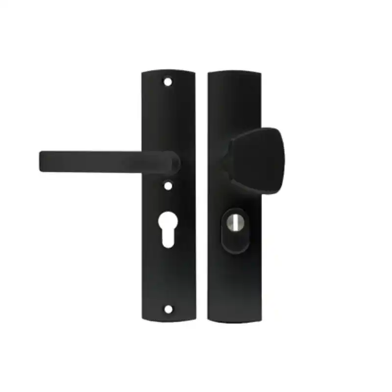 Dagaanbieding AXA 6665 All Black VH garnituur knop/kruk met kerntrekbeveiliging, PC55
