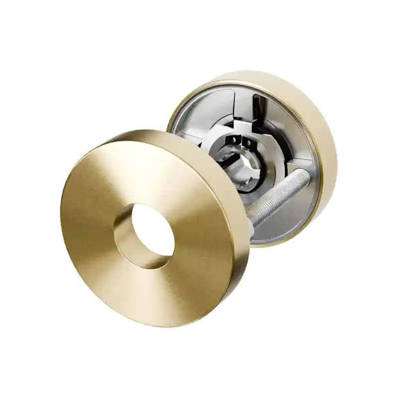 Veiligheidskrukrozet Vast met Kerntrekbeveiliging PVD Mat Messing GPF9392.P4S Alleen Vandaag