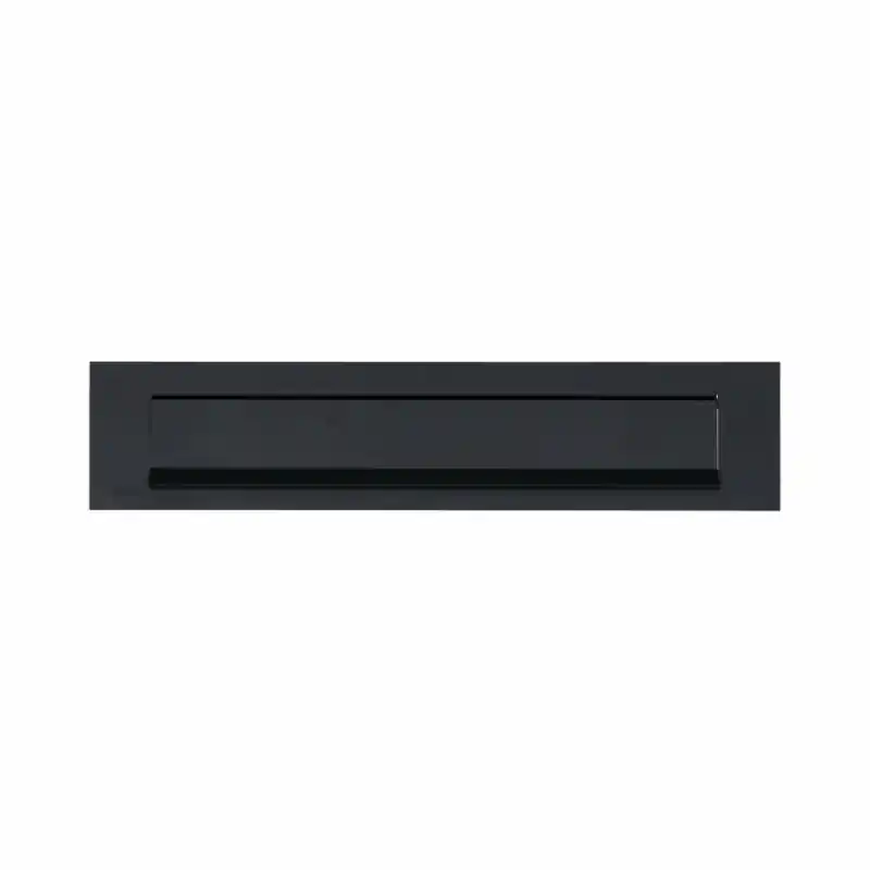 Favoriet VEILIG briefplaat aluminium rechthoekig 73x340 zwart