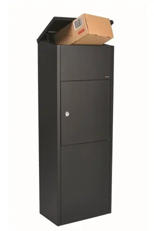 Pakketbrievenbus zwart, 1050x380x230 mm Gereduceerde Prijs