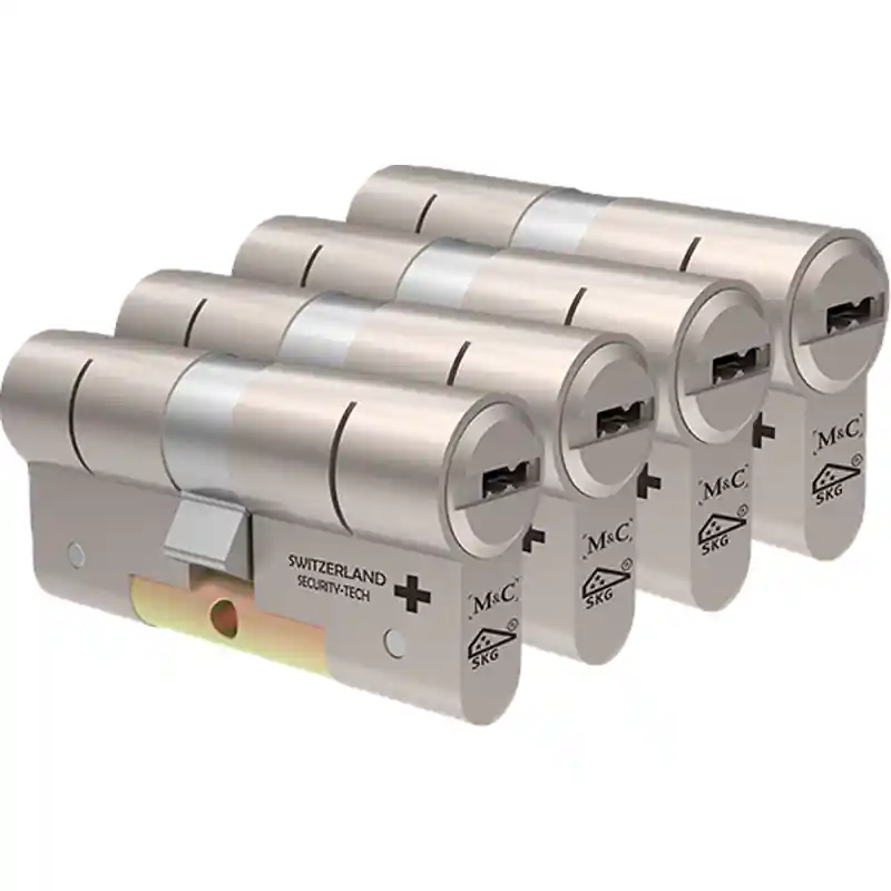 Aanbieding M&C Color+ antikerntrek dubbele veiligheidscilinder gelijksluitend per 4